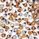 Amber and Silver Ornaments For Tree Decoration - Glass Christmas Ornaments 25 Pieces